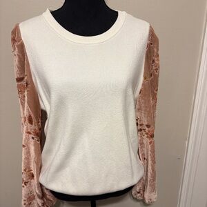 Velvet sleeve Cato sweater